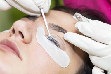 Kadın kirpik uzatma, kirpik Laminasyon için yordam 