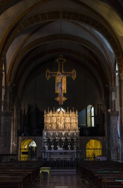 Milão Itália Junho 2018 Interior Basílica São Paulo Ambrose Milão — Fotografia de Stock