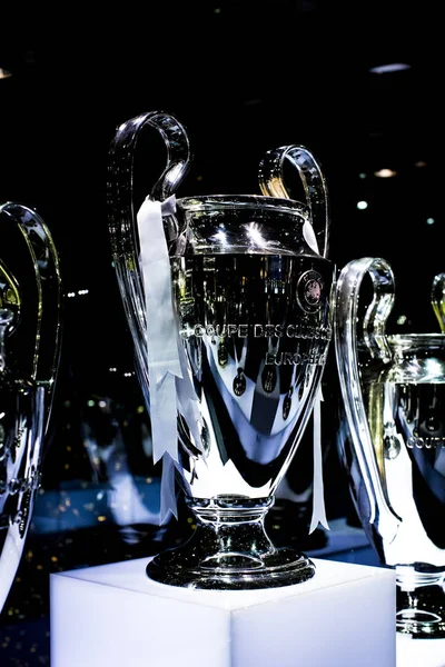 Madrid Španělsko Březen 2018 Muzeum Fotbalový Klub Real Madrid Poháry — Stock fotografie