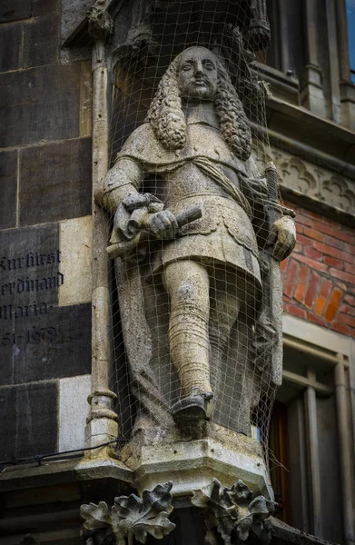 Münih Almanya Kasım 2018 Mimari Heykel Marienplatz Münih Merkezi Üzerinde — Stok fotoğraf