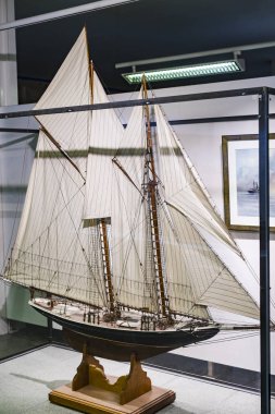 Münih, Almanya - 26 Kasım 2018: Alman Müzesi Bilim ve teknoloji başarı gemi inşa tarihi ve Deniz Bilimleri gelişimi sunar.