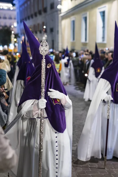 Madrid Spanien März 2018 Das Traditionelle Bekenntnis Der Religiösen Katholischen — Stockfoto
