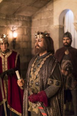 Barcelona, İspanya - 11 Ocak 2018: balmumu Müzesi rakamlar sokak Las Ramblas Barselona. 