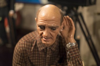 Barcelona, İspanya - 11 Ocak 2018: balmumu Müzesi rakamlar sokak Las Ramblas Barselona. 