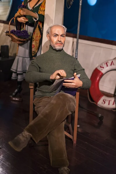 Barcelona, İspanya - 11 Ocak 2018: balmumu Müzesi rakamlar sokak Las Ramblas Barselona. 