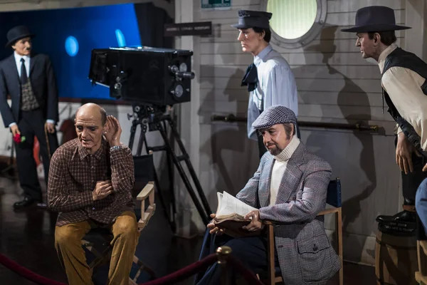 Barcelona, İspanya - 11 Ocak 2018: balmumu Müzesi rakamlar sokak Las Ramblas Barselona. 