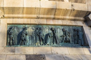 İspanya Barcelona'da Columbus Anıtı unsurları 