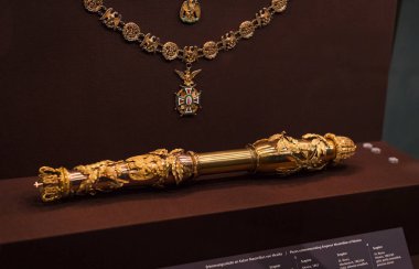 3 Eylül 2018, Viyana, Avusturya: Viyana Avusturya'da Habsburg Hanedanı Müzesi Hofburg Sarayı hazine. 