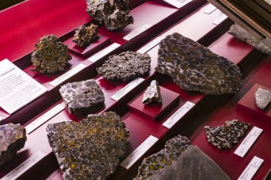 3 Eylül 2018, Viyana, Avusturya: göktaşları topluluğu temsil edilir Doğal Tarih Müzesi, Viyana. 