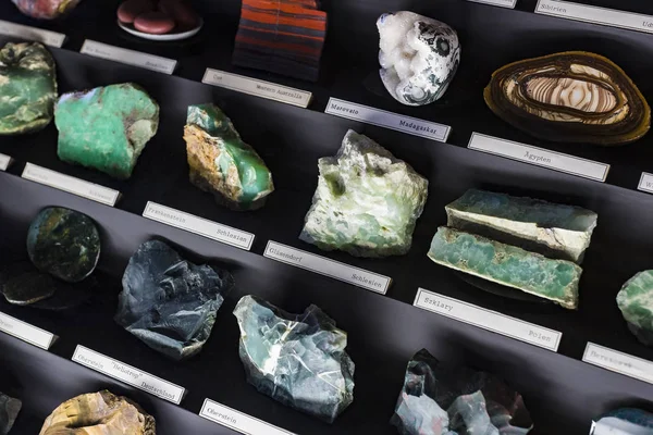 Septiembre 2018 Viena Austria Colección Minerales Piedras Metales Museo Historia —  Fotos de Stock