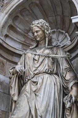 Albertina Sarayı Müzesi Viyana'da Neptune heykelinin unsurları. Avusturya.