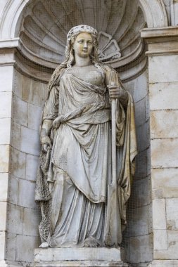 Albertina Sarayı Müzesi Viyana'da Neptune heykelinin unsurları. Avusturya.