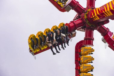 Istanbul, Türkiye - 8 Nisan, 2017: Vialand temalı eğlence eğlence parkı 