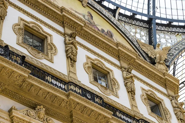 Μιλάνο Ιταλία Ιουνίου 2018 Στοιχεία Και Λεπτομέρειες Της Αρχιτεκτονικής Γκαλερί — Φωτογραφία Αρχείου