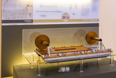 6 Haziran 2018, Milan, İtalya: teknolojik Teknik Müzesi adlı sonra Leonardo Da Vinci departmanı, gelişim, iletişim ve telekomünikasyon Fuarı.