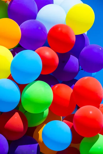 Background Set Colored Balloons Sky Background Stock Image