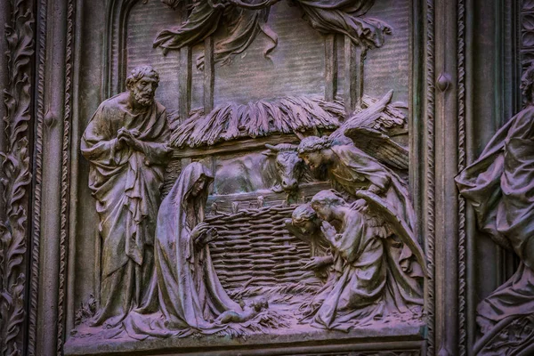 Червня 2018 Року Мілан Італія Скульптури Святих Мучеників Оздоблення Собору — стокове фото