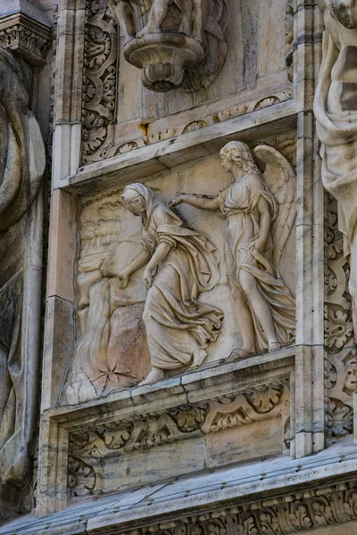 June 2018 Milan Italy Sculptures Saints Martyrs Decorating Cathedral Milan — Stock Photo, Image