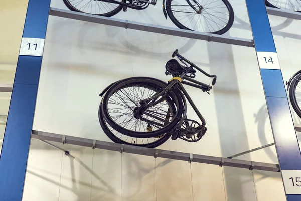 德国慕尼黑 2018年11月26日 慕尼黑交通博物馆自行车模型展览和自行车行业发展历程 — 图库照片