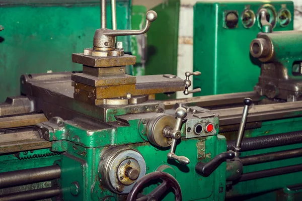 Maszyny Obróbki Metalu Pracy Mechanizmów Strzał Zbliżenie — Zdjęcie stockowe