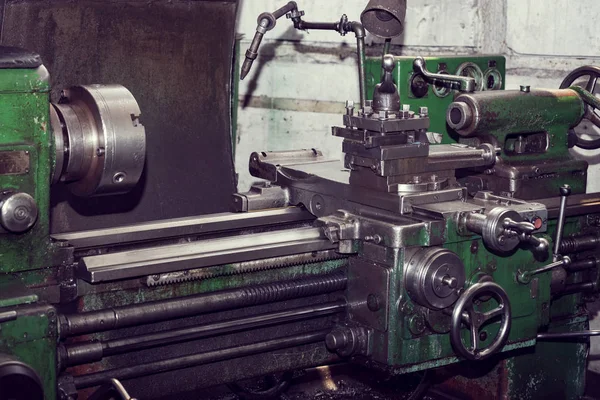Mecanismos Trabajo Las Máquinas Metalúrgicas Disparan Cerca — Foto de Stock