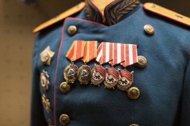 Kiev, Ukrayna 15 Mart 2019: Nesneleri ve bellek ve İkinci Dünya Savaşı tarihi anıt olarak sergi.