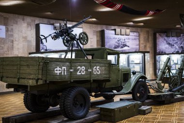 Kiev, Ukrayna 15 Mart 2019: Nesneleri ve bellek ve İkinci Dünya Savaşı tarihi anıt olarak sergi.