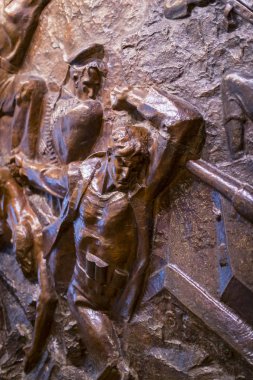 Kiev, Ukrayna 15 Mart 2019: Nesneleri ve bellek ve İkinci Dünya Savaşı tarihi anıt olarak sergi.