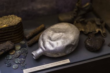 Kiev, Ukrayna 15 Mart 2019: Nesneleri ve bellek ve İkinci Dünya Savaşı tarihi anıt olarak sergi.