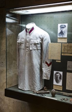 Kiev, Ukrayna 15 Mart 2019: Nesneleri ve bellek ve İkinci Dünya Savaşı tarihi anıt olarak sergi.