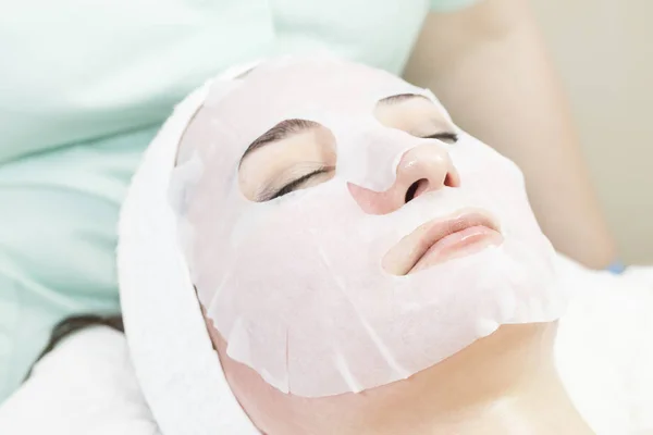 Cosmetische Masker Proces Van Massages Gezichtsbehandelingen Schoonheidssalon — Stockfoto