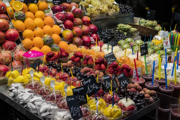 Barcelona Španělsko Ledna 2018 Trh Potravinami Alcam Barcelona Prodej Potravin — Stock fotografie