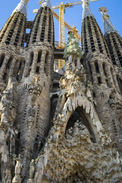 Barcelona Spagna Gennaio 2018 Elementi Architettura Statue Dell Ingresso Alla — Foto Stock
