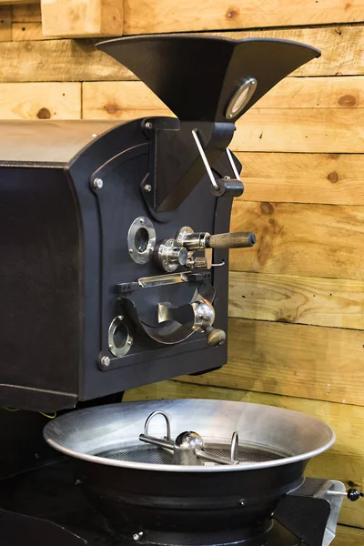 Industriel Maskine Til Ristning Kaffebønner Close - Stock-foto