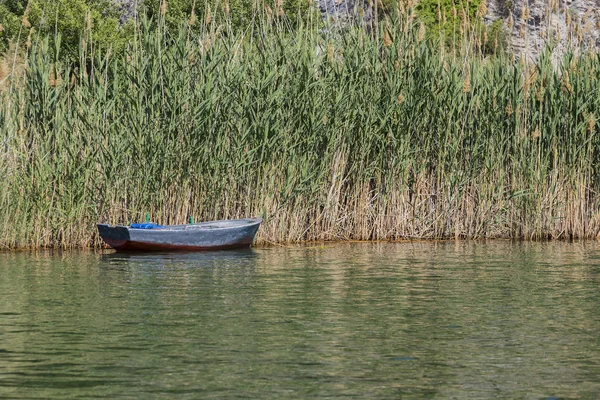 Rio Dalyan Com Barcos Turísticos Estreito Rio — Fotografia de Stock