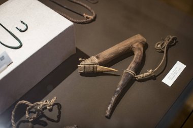 MUNİK, Almanya - 24 Kasım 2018 Hayvanların, boynuzların ve balık avlama araçlarının tarihinin sergilenmesi bir avcılık ve balıkçılık müzesidir.. 