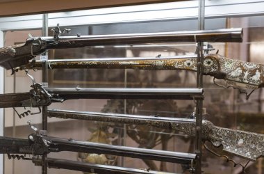 MUNİK, Almanya - 24 Kasım 2018 Hayvanların, boynuzların ve balık avlama araçlarının tarihinin sergilenmesi bir avcılık ve balıkçılık müzesidir.. 