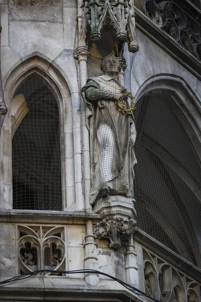 Munich Allemagne Novembre 2018 Éléments Architecturaux Statues Nouvelle Mairie Marienplatz — Photo