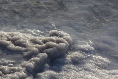 Ölü deniz tuzu taşlar beyaz kristaller mevduat