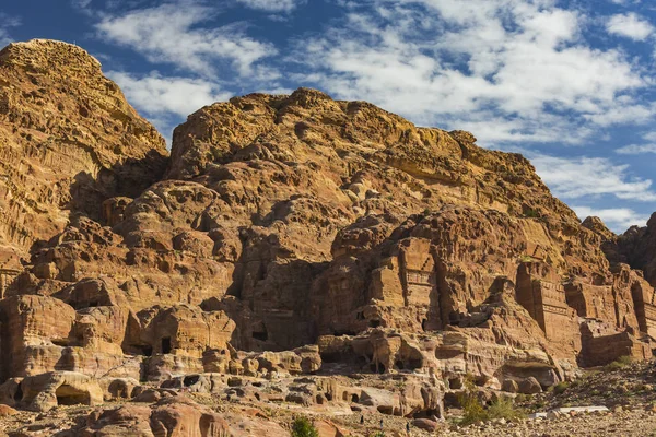 Gamla Övergivna Rock Staden Petra Jordanien Turistattraktion — Stockfoto