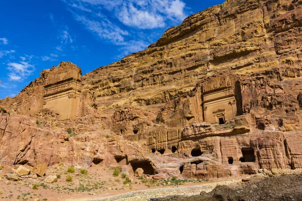 Antigua Ciudad Rocosa Abandonada Petra Jordania Atracción Turística — Foto de Stock