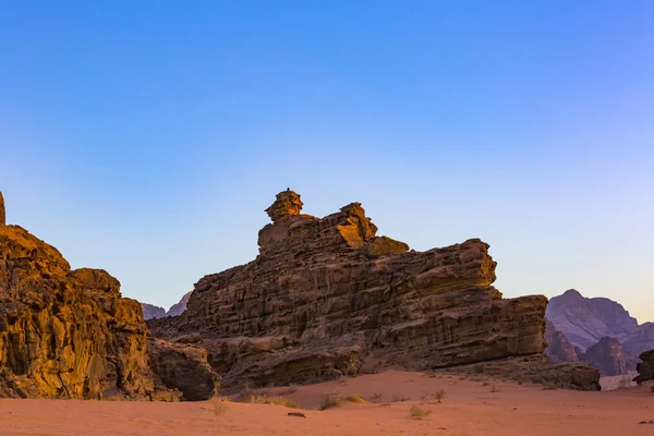 Wadi Rum Wüste Jordanischem Sandstein — Stockfoto