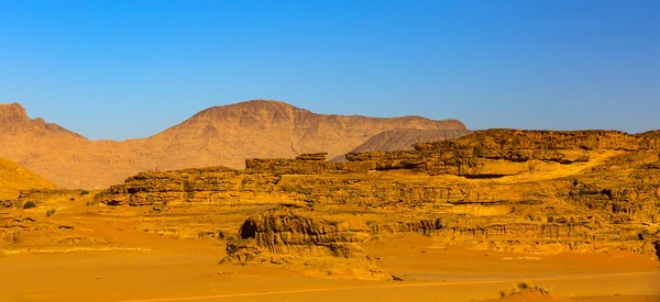 Wadi Rum Desert Piedra Arenisca Jordania — Foto de Stock