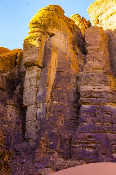 Wadi Rum Deserto Jordânia Pedra Areia — Fotografia de Stock