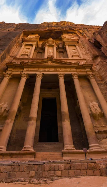Antik Kaya Şehir Petra Dan Jordan Turistik Içinde Terk Edilmiş — Stok fotoğraf