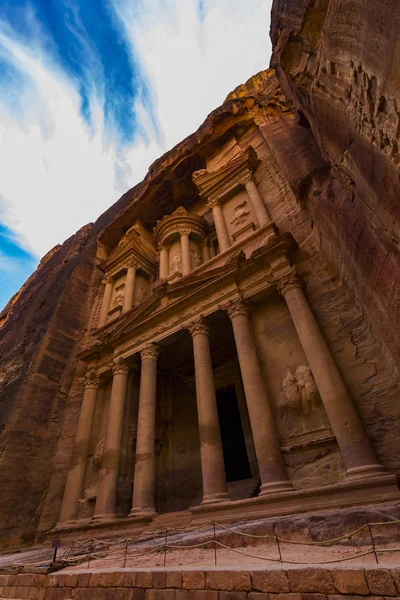 Gamla Övergivna Rock Staden Petra Jordanien Turistattraktion — Stockfoto
