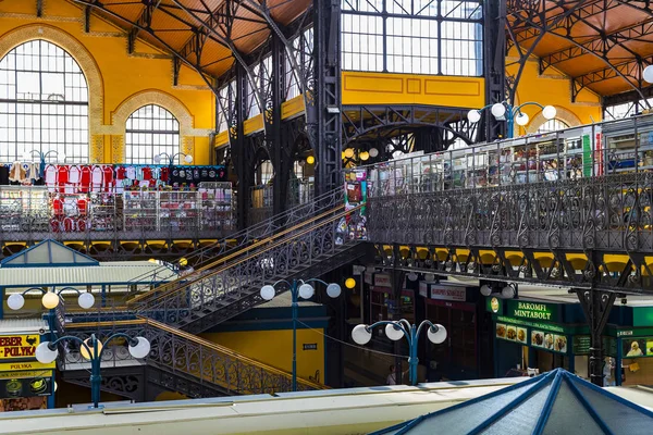 Будапест Хангария Августа 2017 Большой Центральный Рынок Будапешта Место Посещения — стоковое фото