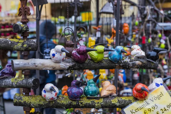 Munich Germany November 2018 Traditional Ceramic Souvenirs Viktualienmarkt Christmas Market — Stock Photo, Image