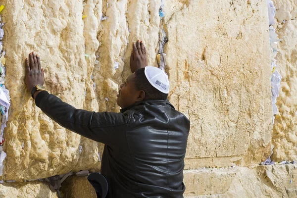 Jerusalem Israel Noviembre 2017 Los Peregrinos Rezan Pared Del Llanto — Foto de Stock