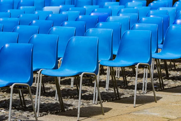 Řady Plastových Židlí Pro Diváky Hledišti — Stock fotografie